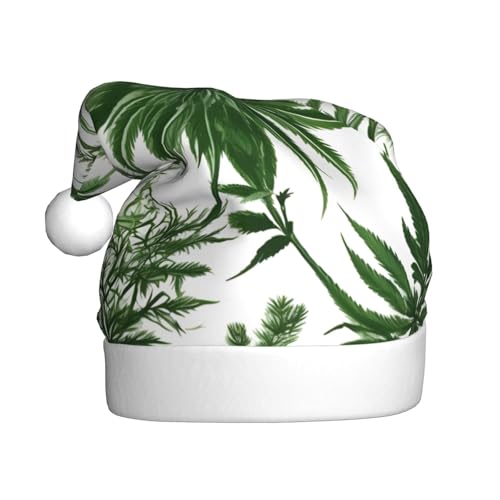 ppynte Blumige Kräuter und krautige Pflanzen, 1 Stück, Plüsch-Weihnachtsmannmütze, bequeme Weihnachtsmütze, passend für Weihnachten, Neujahr, Party, Kopfbedeckung ppynte Blumige Kräuter und krautige Pflanzen, 1 Stück, Plüsch-Weihnachtsmannmütze, bequeme Weihnachtsmütze, passend für Weihnachten, Neujahr, Party, Kopfbedeckung von ppynte