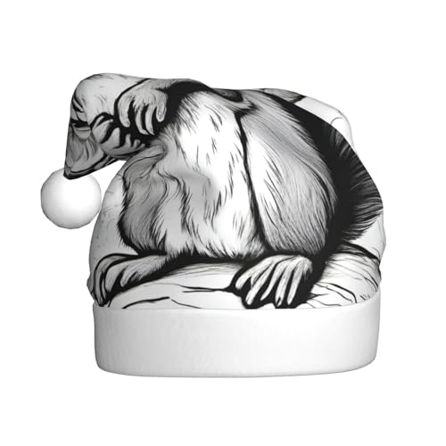 ppynte Cartoon-Eichhörnchen, Plüsch-Weihnachtsmannmütze, bequeme Weihnachtsmütze, passend für Weihnachten, Neujahr, Party, Kopfbedeckung, 1 Stück ppynte Cartoon-Eichhörnchen, Plüsch-Weihnachtsmannmütze, bequeme Weihnachtsmütze, passend für Weihnachten, Neujahr, Party, Kopfbedeckung, 1 Stück von ppynte