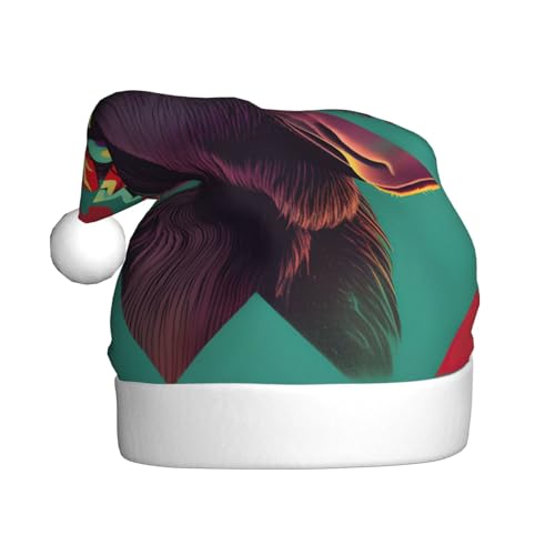 ppynte Elch Plüsch-Weihnachtsmannmütze, bequeme Weihnachtsmütze, passend für Weihnachten, Neujahr, Party, Kopfbedeckung, 1 Stück ppynte Elch Plüsch-Weihnachtsmannmütze, bequeme Weihnachtsmütze, passend für Weihnachten, Neujahr, Party, Kopfbedeckung, 1 Stück von ppynte