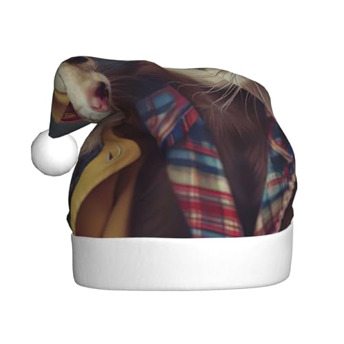 ppynte Französische Modemodell-Frettchen, Plüsch-Weihnachtsmannmütze, bequeme Weihnachtsmütze, passend für Weihnachten, Neujahr, Party, Kopfbedeckung, 1 Stück ppynte Französische Modemodell-Frettchen, Plüsch-Weihnachtsmannmütze, bequeme Weihnachtsmütze, passend für Weihnachten, Neujahr, Party, Kopfbedeckung, 1 Stück von ppynte