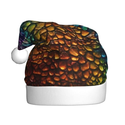 ppynte Klassische Schlangenhaut, Plüsch-Weihnachtsmannmütze, bequeme Weihnachtsmütze, passend für Weihnachten, Neujahr, Party, Kopfbedeckung, 1 Stück ppynte Klassische Schlangenhaut, Plüsch-Weihnachtsmannmütze, bequeme Weihnachtsmütze, passend für Weihnachten, Neujahr, Party, Kopfbedeckung, 1 Stück von ppynte
