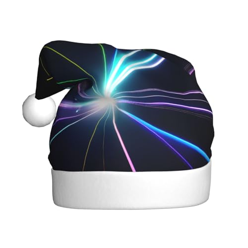ppynte Laser-Licht, Plüsch-Weihnachtsmannmütze, bequeme Weihnachtsmütze, passend für Weihnachten, Neujahr, Party, Kopfbedeckung, 1 Stück ppynte Laser-Licht, Plüsch-Weihnachtsmannmütze, bequeme Weihnachtsmütze, passend für Weihnachten, Neujahr, Party, Kopfbedeckung, 1 Stück von ppynte