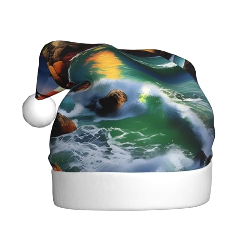 ppynte Leuchtturm-Diamant-Malerei, Plüsch-Weihnachtsmannmütze, bequeme Weihnachtsmütze, passend für Weihnachten, Neujahr, Party, Kopfbedeckung, 1 Stück ppynte Leuchtturm-Diamant-Malerei, Plüsch-Weihnachtsmannmütze, bequeme Weihnachtsmütze, passend für Weihnachten, Neujahr, Party, Kopfbedeckung, 1 Stück von ppynte
