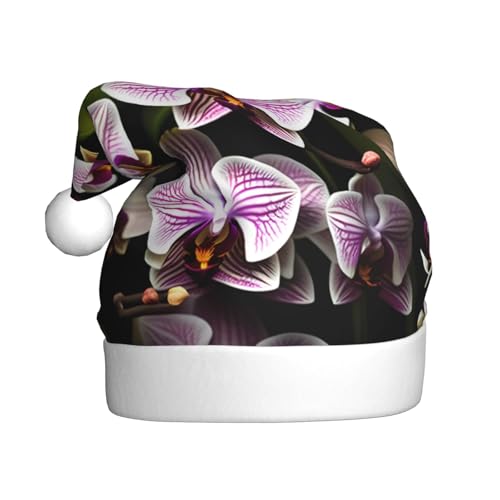 ppynte Orchideen Plüsch-Weihnachtsmannmütze, bequeme Weihnachtsmütze, passend für Weihnachten, Neujahr, Party, Kopfbedeckung, 1 Stück ppynte Orchideen Plüsch-Weihnachtsmannmütze, bequeme Weihnachtsmütze, passend für Weihnachten, Neujahr, Party, Kopfbedeckung, 1 Stück von ppynte