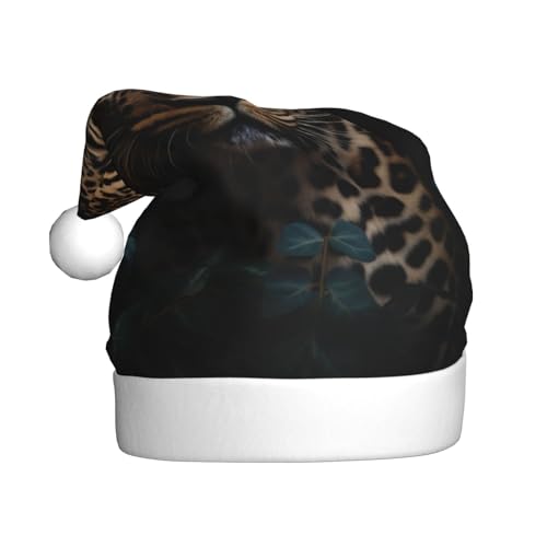 ppynte Plüsch-Weihnachtsmannmütze, Leopardenmuster, bequeme Weihnachtsmütze, passend für Weihnachten, Neujahr, Party, Kopfbedeckung, 1 Stück ppynte Plüsch-Weihnachtsmannmütze, Leopardenmuster, bequeme Weihnachtsmütze, passend für Weihnachten, Neujahr, Party, Kopfbedeckung, 1 Stück von ppynte
