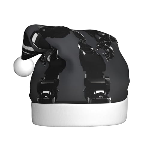 ppynte Schwarzer Roboter, Plüsch-Weihnachtsmannmütze, bequeme Weihnachtsmütze, passend für Weihnachten, Neujahr, Party, Kopfbedeckung, 1 Stück ppynte Schwarzer Roboter, Plüsch-Weihnachtsmannmütze, bequeme Weihnachtsmütze, passend für Weihnachten, Neujahr, Party, Kopfbedeckung, 1 Stück von ppynte