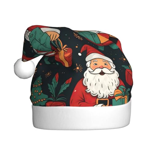 ppynte Weihnachtsmütze aus Plüsch, Weihnachtsmannmütze, bequem, passend für Weihnachten, Neujahr, Party, Kopfbedeckung, 1 Stück ppynte Weihnachtsmütze aus Plüsch, Weihnachtsmannmütze, bequem, passend für Weihnachten, Neujahr, Party, Kopfbedeckung, 1 Stück von ppynte