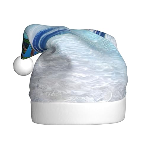 ppynte Weihnachtsmütze aus Plüsch, tropischer weißer Sandstrand und Ozean, 1 Stück, bequeme Weihnachtsmütze, passend für Weihnachten, Neujahr, Party, Kopfbedeckung ppynte Weihnachtsmütze aus Plüsch, tropischer weißer Sandstrand und Ozean, 1 Stück, bequeme Weihnachtsmütze, passend für Weihnachten, Neujahr, Party, Kopfbedeckung von ppynte