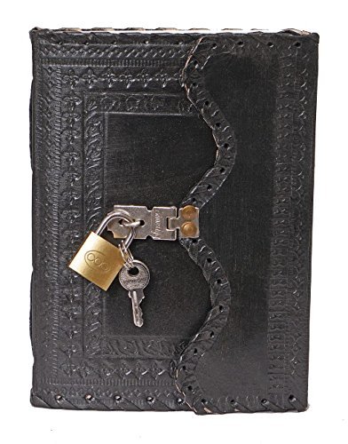 Leder Diary Tagebuch Notizblock, Buch mit Schloss & Schlüssel Schreiben handgefertigt Papier für Home & Office schwarz Leder Diary Tagebuch Notizblock, Buch mit Schloss & Schlüssel Schreiben handgefertigt Papier für Home & Office schwarz von pranjals house