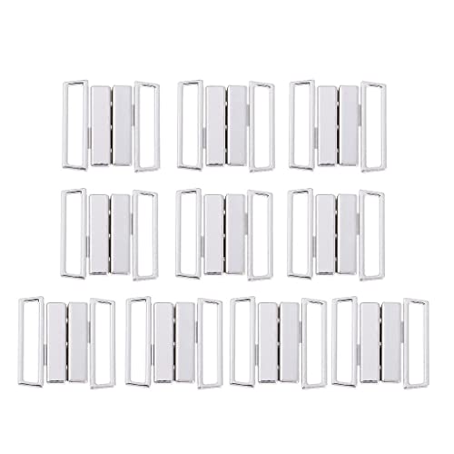 predolo 10 Stück Bademode Schnalle Set, Silber, 14.7 mm von predolo
