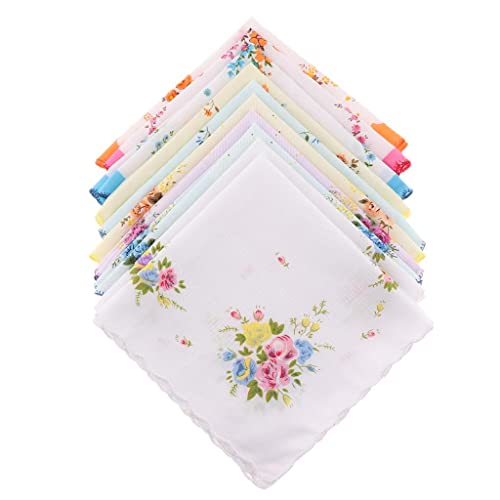 predolo 10 Stück Damen Baumwolltaschentücher im Blumendesign, Zufällig predolo 10 Stück Damen Baumwolltaschentücher im Blumendesign, Zufällig von predolo