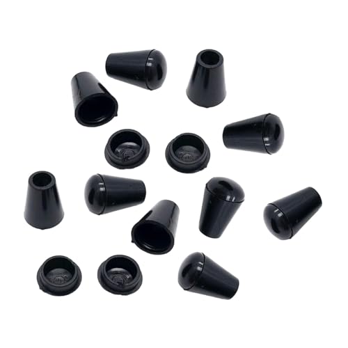 predolo 10 Stück Kordelstopper Seilbefestiger Kordelenden Glockenstopper Stopperverschluss Vielseitig Verwendbar für Sportbekleidung Und Rucksäcke, Schwarz von predolo