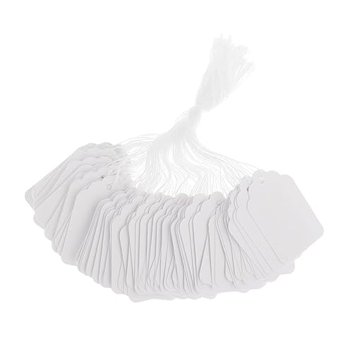 predolo 100 Stück personalisierbare Namensschilder, Leere Geschenkanhänger mit angebrachter Schnur, einfache Kennzeichnung von Gegenständen, 48x30mm weiß predolo 100 Stück personalisierbare Namensschilder, Leere Geschenkanhänger mit angebrachter Schnur, einfache Kennzeichnung von Gegenständen, 48x30mm weiß von predolo