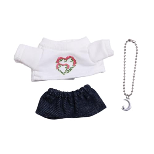 predolo 3 stück Puppe T-Shirt Puppe Kleidung Puppe Outfit Mini für 15/17 Puppen Anhänger Puppe, Weißes Und Grünes Blatt predolo 3 stück Puppe T-Shirt Puppe Kleidung Puppe Outfit Mini für 15/17 Puppen Anhänger Puppe, Weißes Und Grünes Blatt von predolo