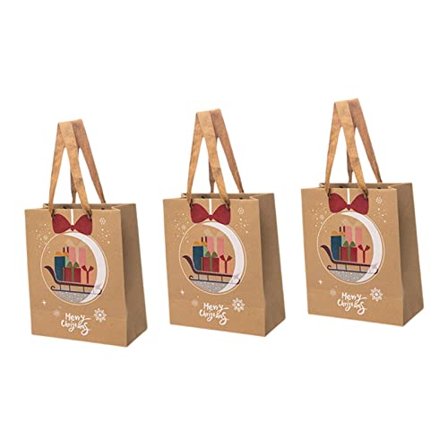 predolo 3 x Geschenktüten aus Kraftpapier, Dekorationen mit Griffen, Geschenktüten, Papiertüten, Süßigkeitentüten, Sortiert für Feiertage, Weihnachtsfeiern, Schlitten predolo 3 x Geschenktüten aus Kraftpapier, Dekorationen mit Griffen, Geschenktüten, Papiertüten, Süßigkeitentüten, Sortiert für Feiertage, Weihnachtsfeiern, Schlitten von predolo