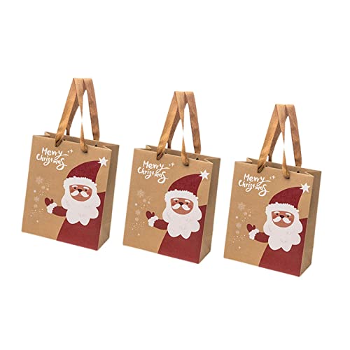 predolo 3 x Geschenktüten aus Kraftpapier, Dekorationen mit Griffen, Geschenktüten, Papiertüten, Süßigkeitentüten, Sortiert für Feiertage, Weihnachtsfeiern, Weihnachtsmann predolo 3 x Geschenktüten aus Kraftpapier, Dekorationen mit Griffen, Geschenktüten, Papiertüten, Süßigkeitentüten, Sortiert für Feiertage, Weihnachtsfeiern, Weihnachtsmann von predolo
