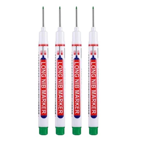 predolo 4 Stück Tieflochmarker Marker Stift Tieflochstift Schreinerzeichenstift Langlebig Wasserfest Schnell Trocknend für Handwerker BAU Heimwerken, 4 Stück Grün predolo 4 Stück Tieflochmarker Marker Stift Tieflochstift Schreinerzeichenstift Langlebig Wasserfest Schnell Trocknend für Handwerker BAU Heimwerken, 4 Stück Grün von predolo