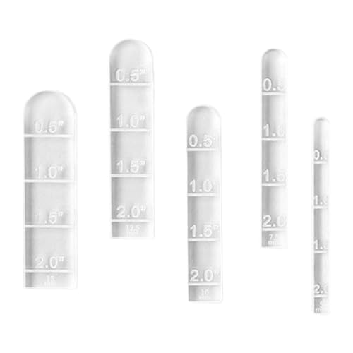 predolo 5 Stück Clay Rulers Pottery Messwerkzeug Acryl Kurvenmaßstab Bastelbedarf Modellierwerkzeug mit Klarer Skala für DIY Projekte von predolo