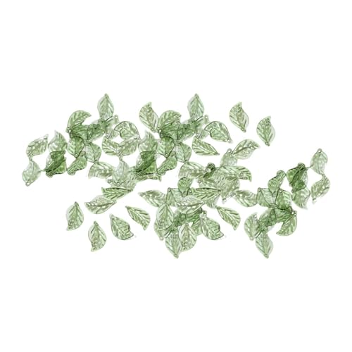 predolo 50 Stück Blattanhänger, Lose Perlen, Dekoration, Handgefertigt, Stilvoll, Zubehör Zur Schmuckherstellung, Blattförmige Anhänger für DIY Bastelarbeiten, Dunkelgrün, 1x0.5 cm predolo 50 Stück Blattanhänger, Lose Perlen, Dekoration, Handgefertigt, Stilvoll, Zubehör Zur Schmuckherstellung, Blattförmige Anhänger für DIY Bastelarbeiten, Dunkelgrün, 1x0.5 cm von predolo