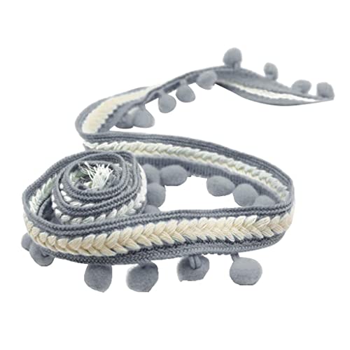 predolo 5m Bommeln, Bommelschnur, Pompomschnur, Stoffband für Vorhänge und Bekleidung, Grau predolo 5m Bommeln, Bommelschnur, Pompomschnur, Stoffband für Vorhänge und Bekleidung, Grau von predolo