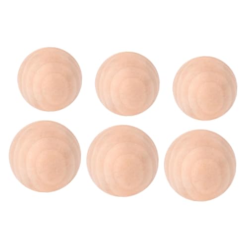 predolo 6 Stück Holzperlen, unvollendete Kugeln für kreative Projekte predolo 6 Stück Holzperlen, unvollendete Kugeln für kreative Projekte von predolo