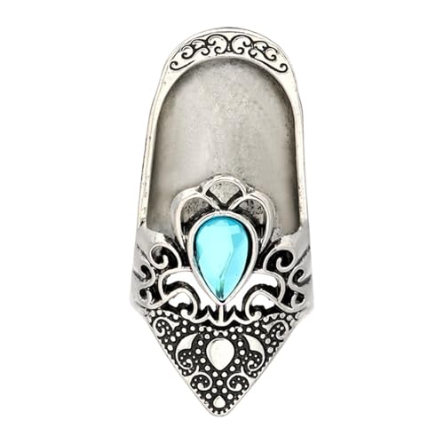 predolo Fingerhut Fingerschutz, Fingerspitzen Metall Fingerhutring für Handarbeiten, Handstickerei, Silber von predolo