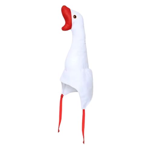 predolo Gänse Kopfbedeckung Lustiger Partyhut Tierhut Kostüm Mütze Plüschtier Kappe Aus Weichem Plüsch mit Kreativem Langem Hals für Erwachsene bei Halloween, Ohne Ring predolo Gänse Kopfbedeckung Lustiger Partyhut Tierhut Kostüm Mütze Plüschtier Kappe Aus Weichem Plüsch mit Kreativem Langem Hals für Erwachsene bei Halloween, Ohne Ring von predolo