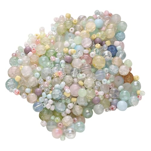 predolo Glasperlen Zur Schmuckherstellung, Gemischte Glasperlen, Perlenhandwerk, 30 G Perlenkettenherstellung in Gemischten Farben, Macarons von predolo