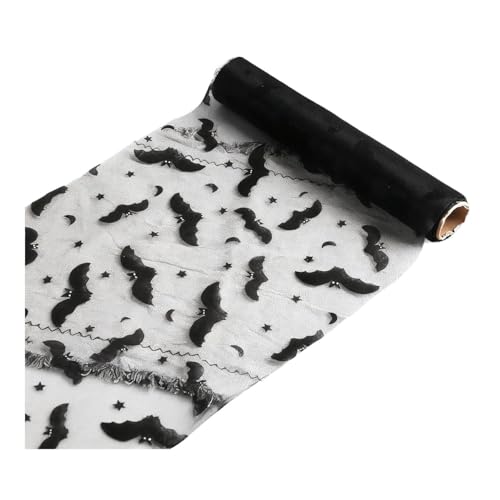 predolo Halloween Tischläufer Handgefertigte Tischdecke Wohnaccessoire Netzmaterial Stickerei Herbstdeko für Küche Esszimmer Wohnzimmer, Schläger predolo Halloween Tischläufer Handgefertigte Tischdecke Wohnaccessoire Netzmaterial Stickerei Herbstdeko für Küche Esszimmer Wohnzimmer, Schläger von predolo
