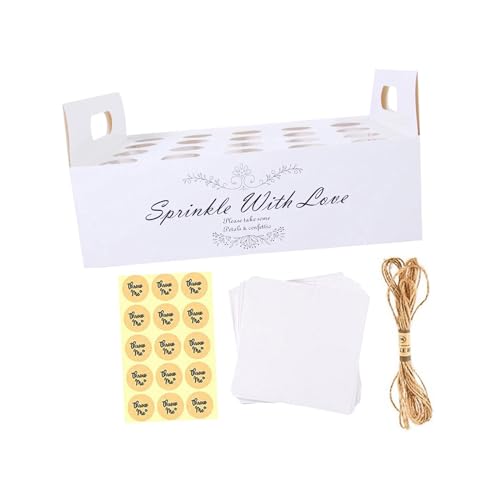 predolo Konfetti Kegel Tablett Set für Festliche Anlässe, Weiß und 20 Löcher von predolo