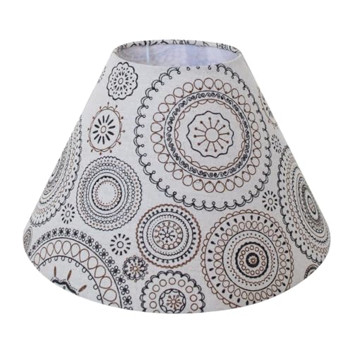 predolo Lampenschirm Stofflampenschirm Lampenschirmabdeckung Lampenersatz als Beleuchtungszubehör aus Stoff Im Landhausstil für Hotels Cafés Und Teestuben, Mandala von predolo