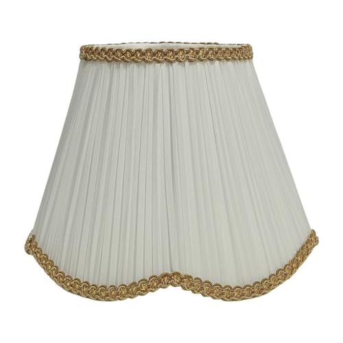 predolo Lampenschirm als Hängelampenschirm Und Lichtabdeckung Wandleuchtenschirm Kronleuchterschirm aus Stoff mit Elegantem Design für Esszimmer Café Und, Weiß von predolo