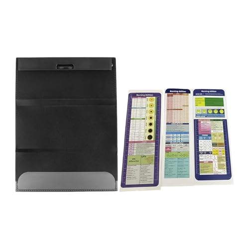 predolo Pflege-Klemmbrett, faltbares Klemmbrett, 3-lagig, Pflege-Edition, Spickzettel für Ärzte, mit Aufklebern von predolo
