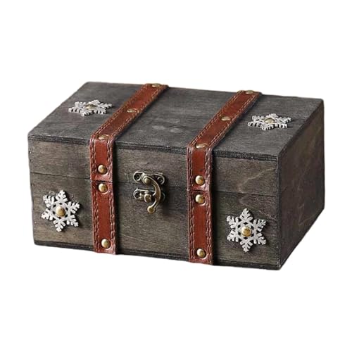 predolo -Schatzkiste, Schmuckschatulle aus, Schmuck-Organizer, Schmucketui für Ohrringe, Grau von predolo