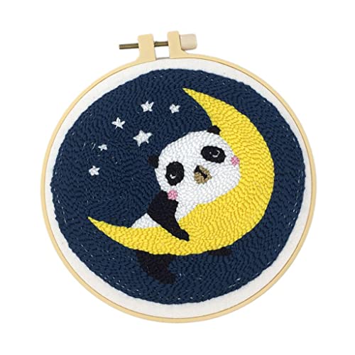 predolo Stanznadel Stickerei Set für Kreatives Handwerk als DIY Stickbild Und Bastelset mit Wolle Und Bedrucktem Tuch für Einfache Anwendung für von predolo