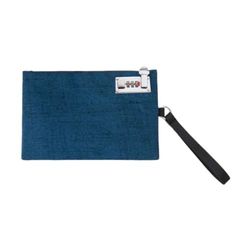 predolo Verschließbare Handtasche, Geldaufbewahrung, Handtasche, Büro Datei Organizer, Passwortschloss, Dokumententasche für Briefmarken, Telefon, Reisen, Bür, Blau predolo Verschließbare Handtasche, Geldaufbewahrung, Handtasche, Büro Datei Organizer, Passwortschloss, Dokumententasche für Briefmarken, Telefon, Reisen, Bür, Blau von predolo