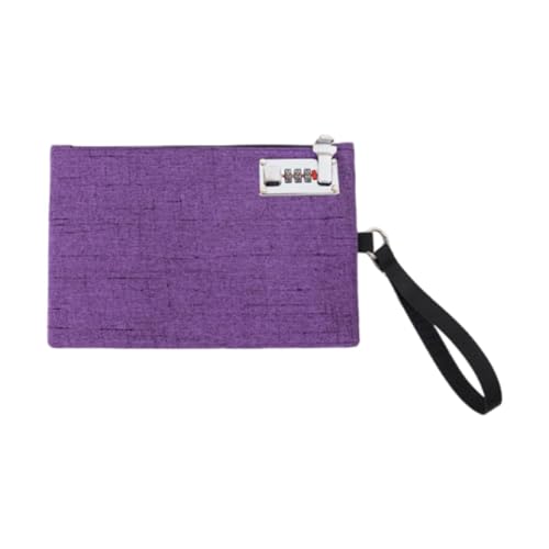 predolo Verschließbare Handtasche, Geldaufbewahrung, Handtasche, Büro Datei Organizer, Passwortschloss, Dokumententasche für Briefmarken, Telefon, Reisen, Bür, Lila predolo Verschließbare Handtasche, Geldaufbewahrung, Handtasche, Büro Datei Organizer, Passwortschloss, Dokumententasche für Briefmarken, Telefon, Reisen, Bür, Lila von predolo