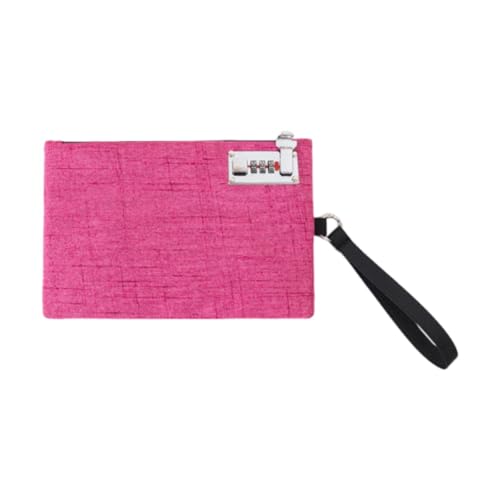 predolo Verschließbare Handtasche, Geldaufbewahrung, Handtasche, Büro Datei Organizer, Passwortschloss, Dokumententasche für Briefmarken, Telefon, Reisen, Bür, Rot predolo Verschließbare Handtasche, Geldaufbewahrung, Handtasche, Büro Datei Organizer, Passwortschloss, Dokumententasche für Briefmarken, Telefon, Reisen, Bür, Rot von predolo