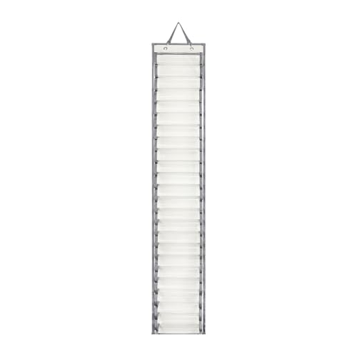 predolo Vinyl Rollenhalter, Stützhalter über Der Tür, Wandhalterung mit 24 Fächern, Hängender Vinyl Aufbewahrungs Organizer für Den Schrank, Grau predolo Vinyl Rollenhalter, Stützhalter über Der Tür, Wandhalterung mit 24 Fächern, Hängender Vinyl Aufbewahrungs Organizer für Den Schrank, Grau von predolo