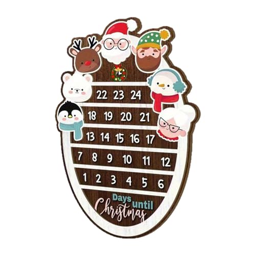 predolo Weihnachten Holz Advent Kalender Weihnachten Geschenk für Home Klassenzimmer Tisch von predolo
