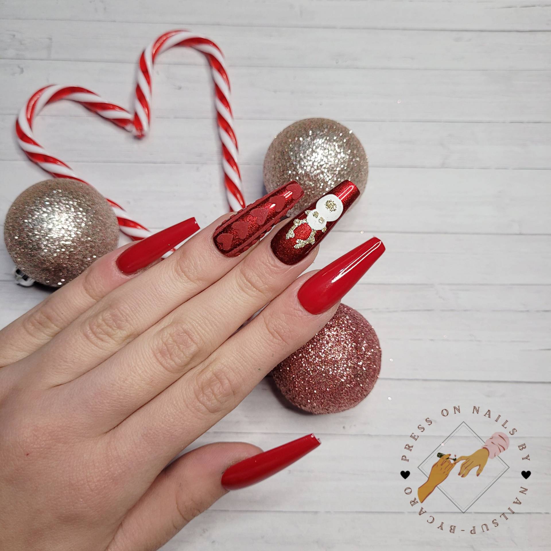 Oh Raindeer - Press On Nails Long Ballerina Oh Raindeer - Press On Nails Long Ballerina von pressonsbycaro