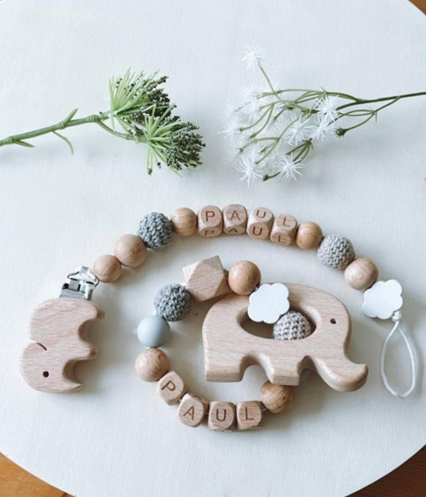 Geschenkset| Schnullerkette Mit Name | Greifling Personalisiert Geschenkset| Schnullerkette Mit Name | Greifling Personalisiert von prettylittleJeMa