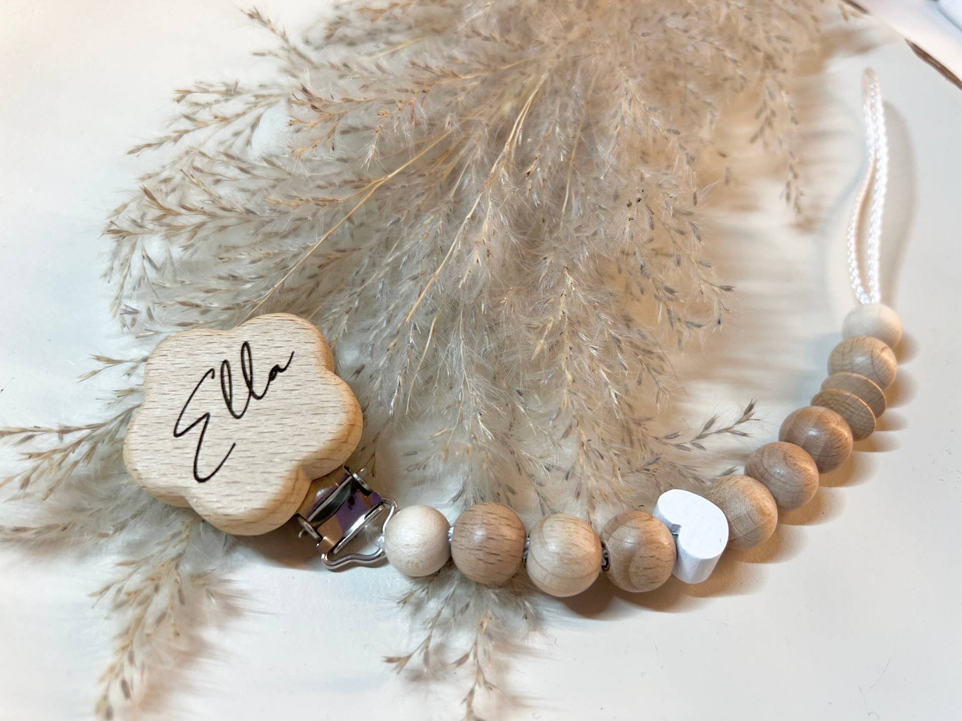 Schnullerkette Personalisiert | Mit Name Graviert Handgemacht Holz Schnullerkette Personalisiert | Mit Name Graviert Handgemacht Holz von prettylittleJeMa