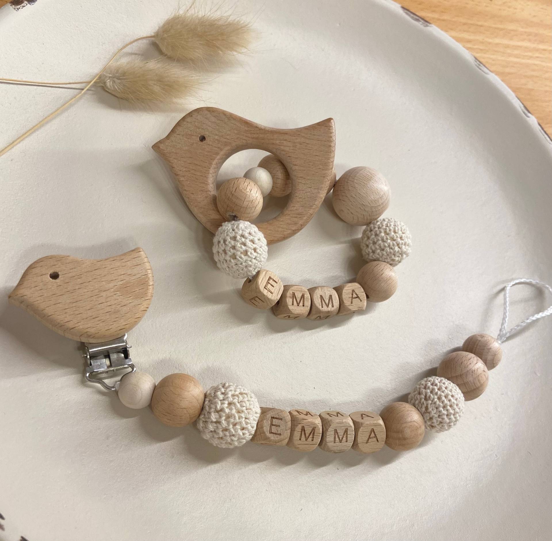 Schnullerkette Personalisiert | Mit Name Handgemacht Schnullerkette Personalisiert | Mit Name Handgemacht von prettylittleJeMa