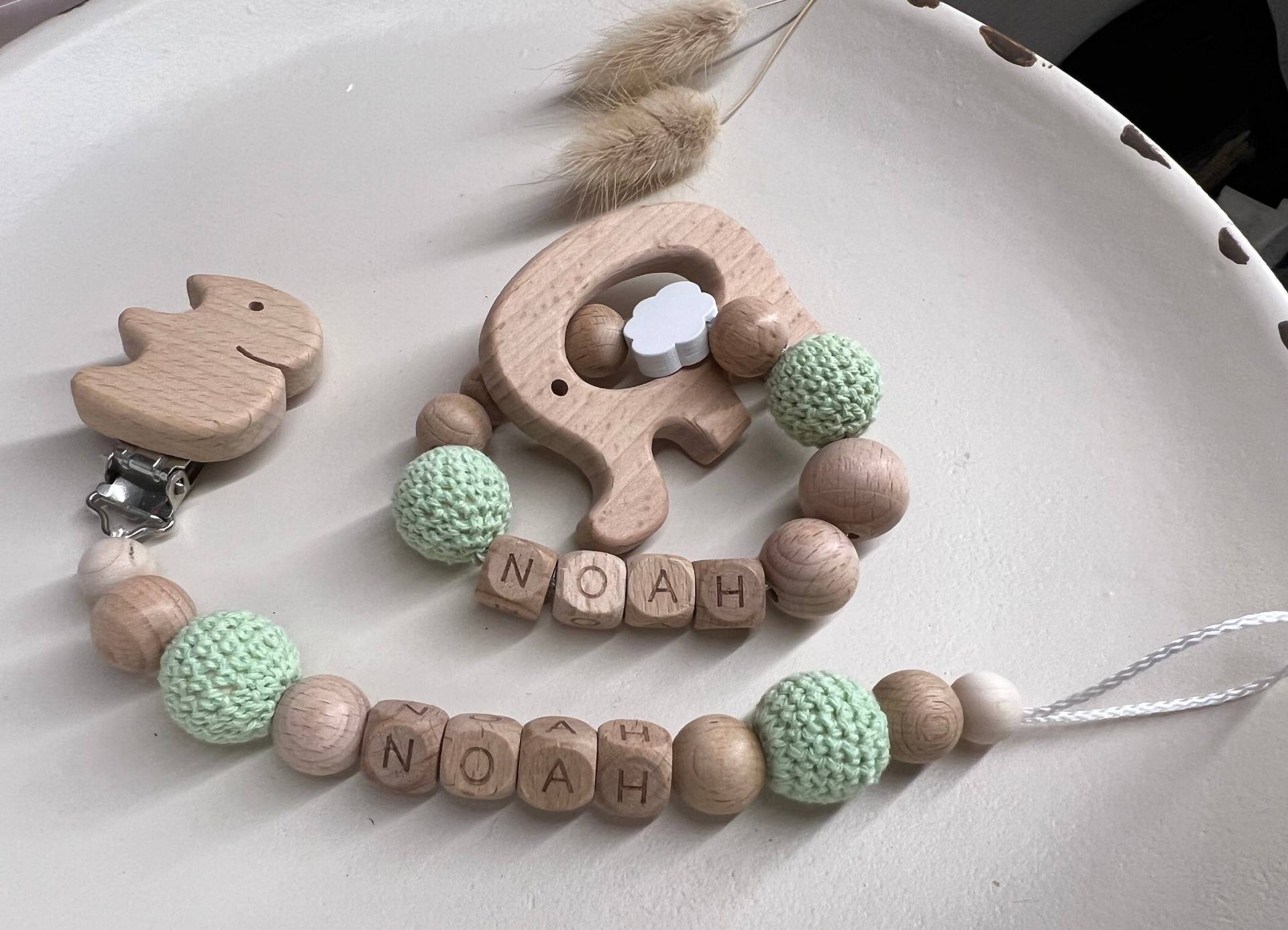 Schnullerkette Personalisiert | Mit Name Handgemacht Schnullerkette Personalisiert | Mit Name Handgemacht von prettylittleJeMa