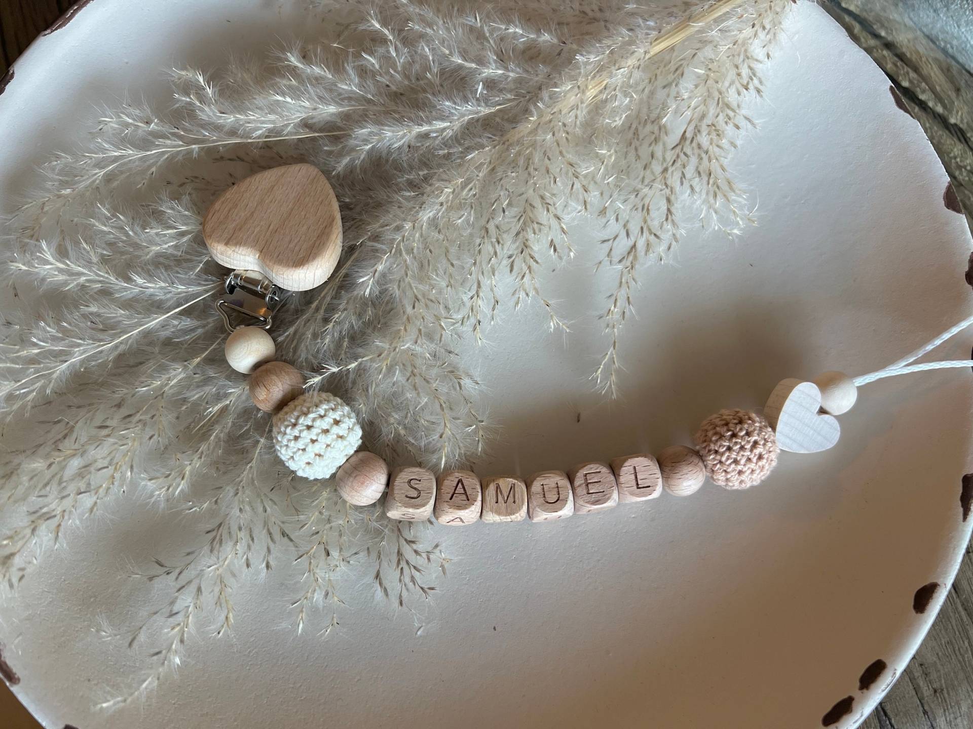 Schnullerkette Personalisiert | Mit Name Handgemacht Schnullerkette Personalisiert | Mit Name Handgemacht von prettylittleJeMa