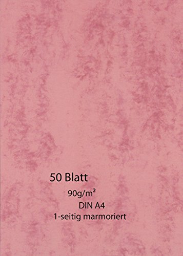 Marmor-Papier 50 Blatt - einseitig - rosarot - 90g - A4 Marmor-Papier 50 Blatt - einseitig - rosarot - 90g - A4 von pripa