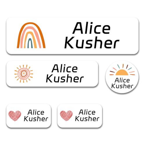 90/180 Stück Namensaufkleber Kinder für Schule Kita,Personalisierte Aufkleber mit Namen Geeignet für Schulbedarf,Trinkflaschen,namensschilder für kleidung,aufkleber selbst gestalten von proautocss