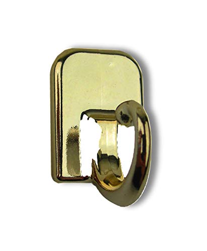 Raffhaken selbstklebend, Klebehaken aus Kunststoff, 4 Stück, messing glänzend Raffhaken selbstklebend, Klebehaken aus Kunststoff, 4 Stück, messing glänzend von prodecoshop