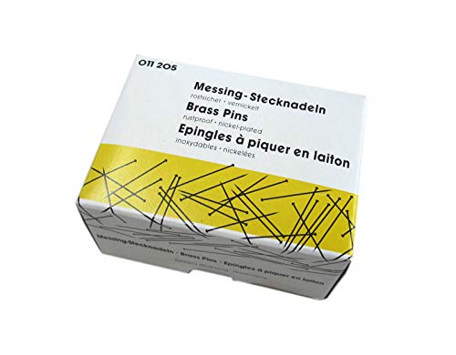 Stecknadeln, 500 g (ca.3600 Stck.), 30 x 0,8mm, vernickelt von prodecoshop